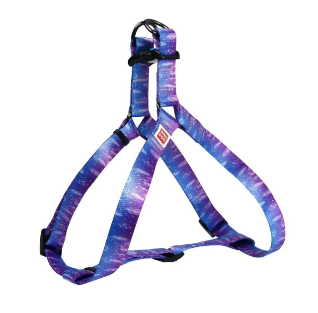 Шлея Waudog Nylon для собак с рисунком Ловец снов 25 мм, 60-90 см