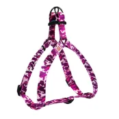 Шлея Waudog Nylon для собак с рисунком Розовый камо 25 мм, 60-90 см