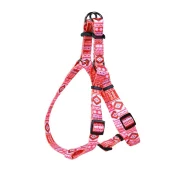 Шлея Waudog Nylon для собак с рисунком Этно красный 25 мм, 60-90 см