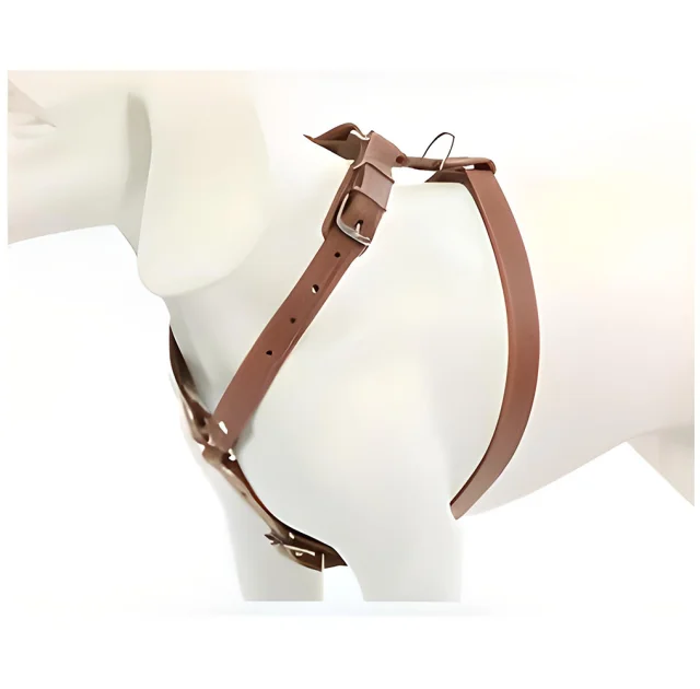 Шлея одинарная для собак мелких пород, 14 мм, коричневая