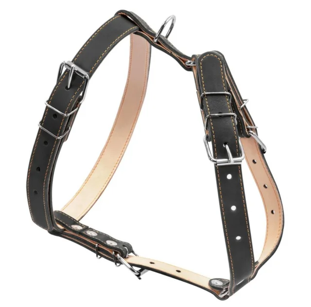 Шлея двойная для собак средних пород, 25 мм, черная