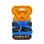 Нейлонова шлея Dog Extreme для морських свинок і декоративних щурів, 10 мм, 22-29 см, блакитна