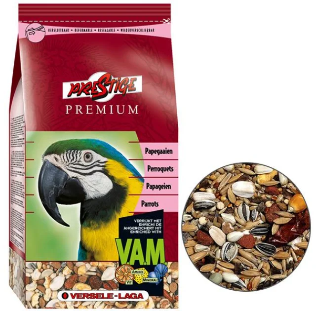 Корм Versele-Laga Prestige Premium Parrots зернова суміш для великих папуг, 15 кг
