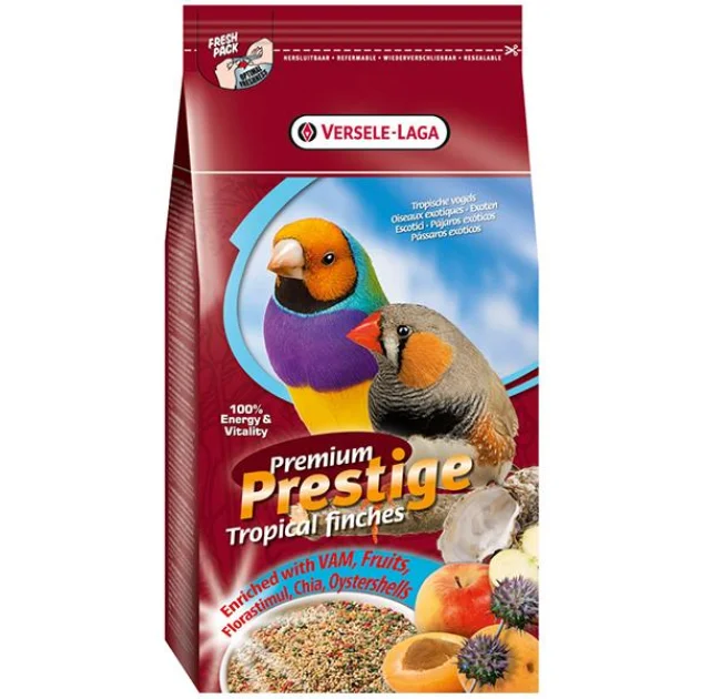 Корм Versele-Laga Prestige Premium Tropical Birds зерновая смесь, для тропических птиц, 1 кг