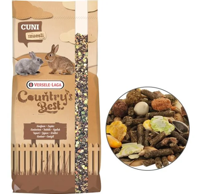 Корм Versele-Laga Country`s Best Cuni Fit Muesli зерновая смесь, для кроликов, 20 кг