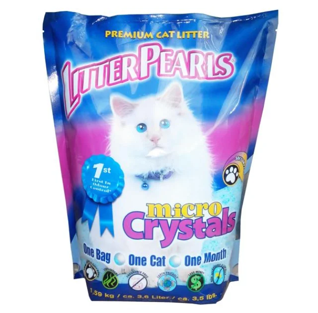 Наполнитель Litter Pearls Micro Crystals для кошачьего туалета, кварцевый, 1.59 кг