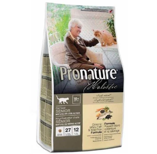 Сухий корм Pronature Holistic з океанічної білої рибою і диким рисом, холістік, для котів, 2.72 кг
