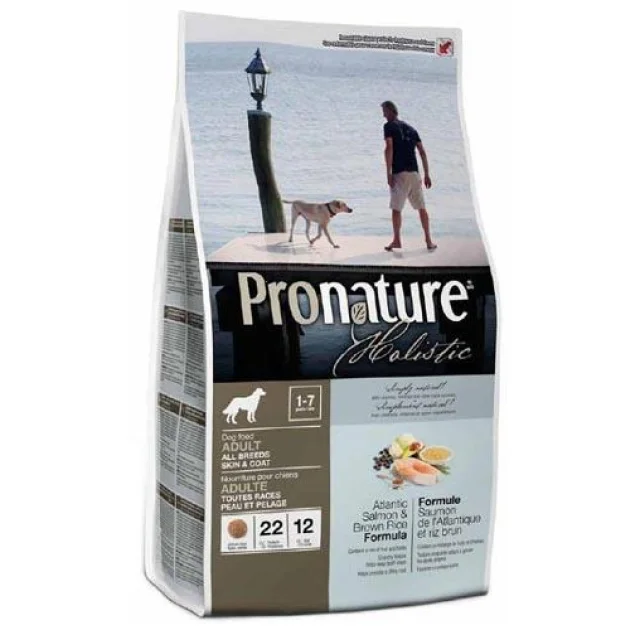 Сухий корм Pronature Holistic Adult Atlantic Salmon & Brown Rice з лососем, холістік, для собак, 2.72 кг