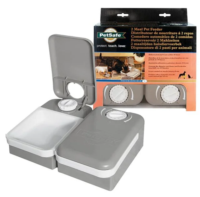 Годівниця автоматична PetSafe Eatwell 2 Meal Pet Feader для котів і собак, 21.5×26.1×8.1 см