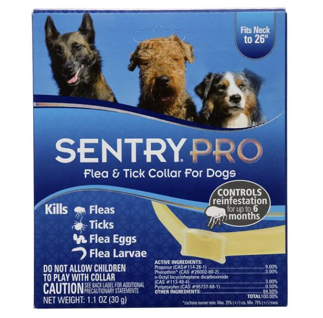 Нашийник Sentry Pro від бліх, кліщів, яєць і личинок бліх для собак, 6 місяців захисту, 56 см
