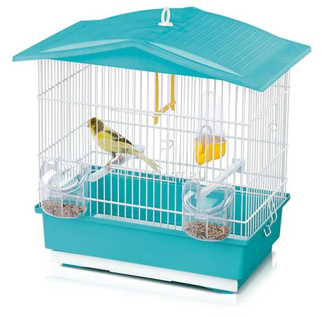 Клетка Imac Tiffany для канареек, пластик, голубая, 42х26х42 см