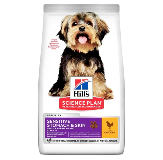 Сухий корм Hill's Science Adult Sensitive Stomach&Skin Small&Mini для собак, з куркою, 1.5 кг