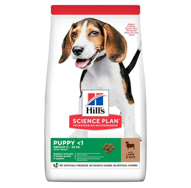 Сухий корм Hill's Science  Plan Puppy Medium для цуценят, з ягням і рисом, 800 г