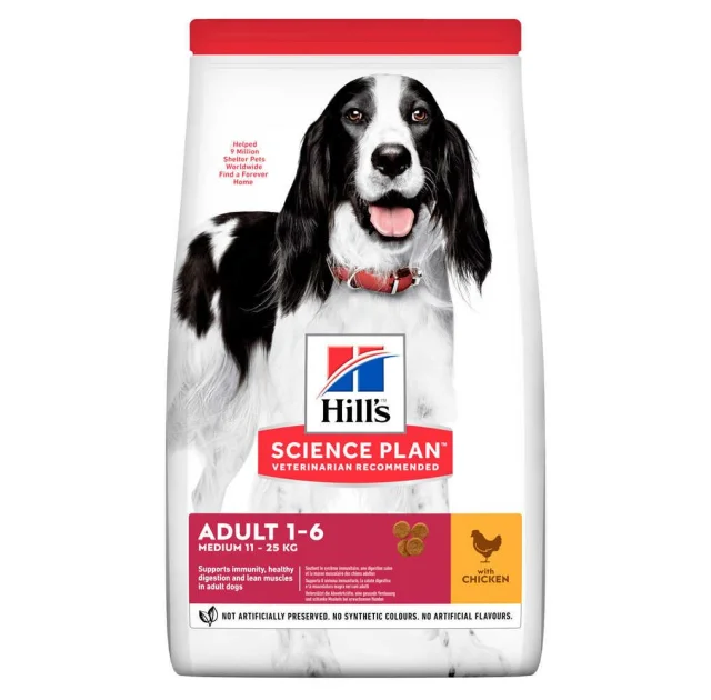 Сухий корм Hill's Science  Plan Adult Medium для собак, з куркою, 2.5 кг