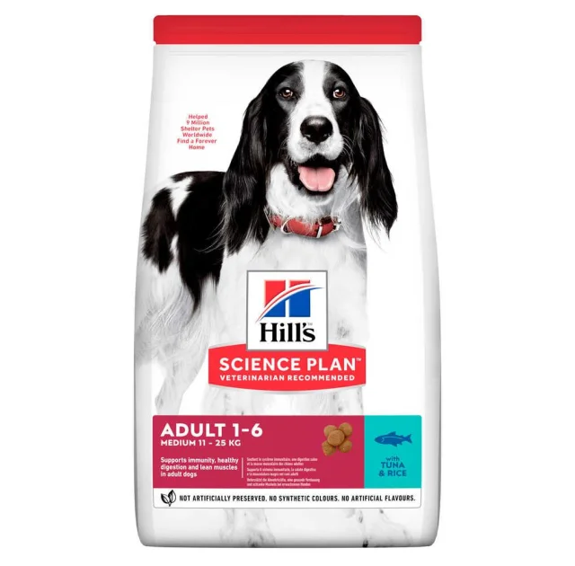 Сухий корм Hill's Science  Plan Adult Medium для собак, з тунцем і рисом, 12 кг