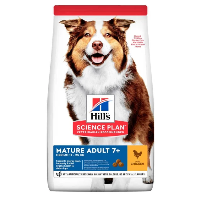 Сухий корм Hill's Science  Plan Mature Adult Medium для собак, з куркою, 2.5 кг