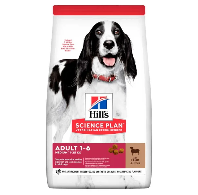 Сухий корм Hill's Science  Plan Adult Medium для собак, з ягням і рисом, 800 г