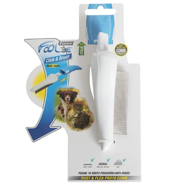 Насадка-гребінець FoOlee Easee Dust & Flea Pro70 Comb змінна, для вичісування бліх, 70 зубців, біла