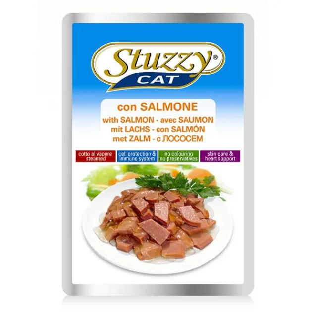 Вологий корм Stuzzy Cat Salmon з лососем в соусі для котів, пауч, 100 г