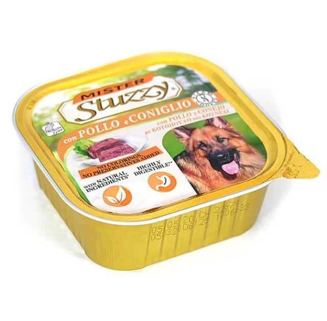Консерви Mister Stuzzy Dog Chicken Rabbit з куркою і кроликом, для собак, паштет, 300 г