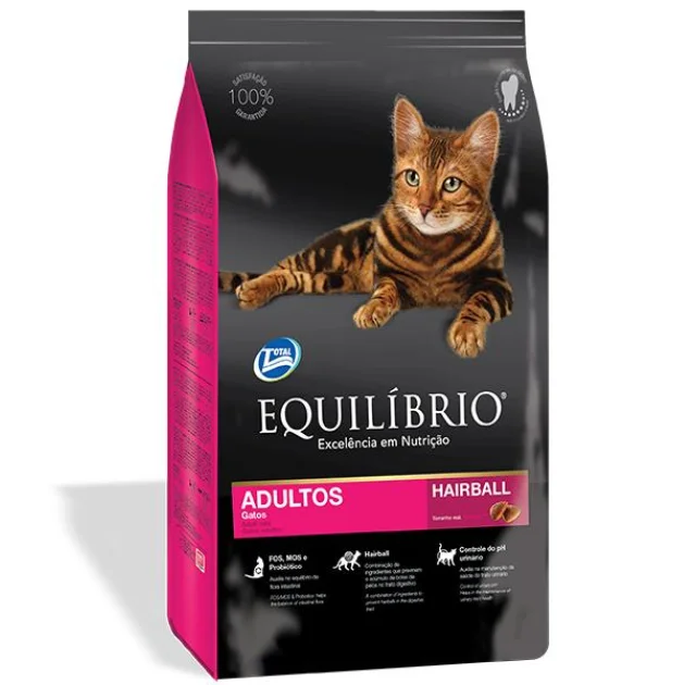 Сухой корм Equilibrio Cat для выведения шерсти, суперпремиум, для котов, 1.5 кг