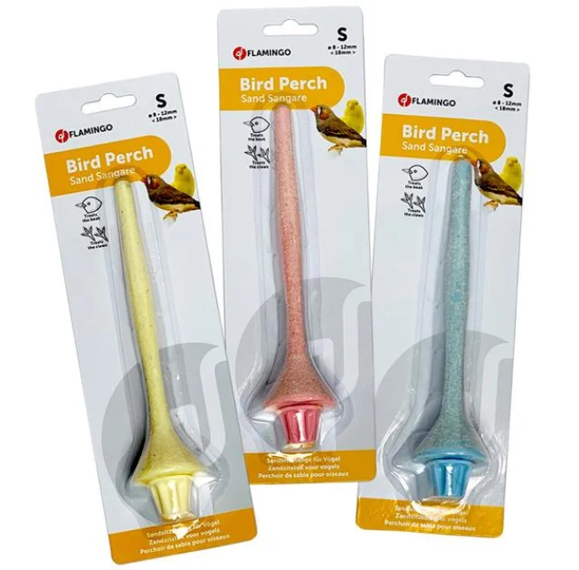 Іграшка Flamingo Sand Perch Plastic для птахів, піщана жердинка, маленька, 18х1.5 см