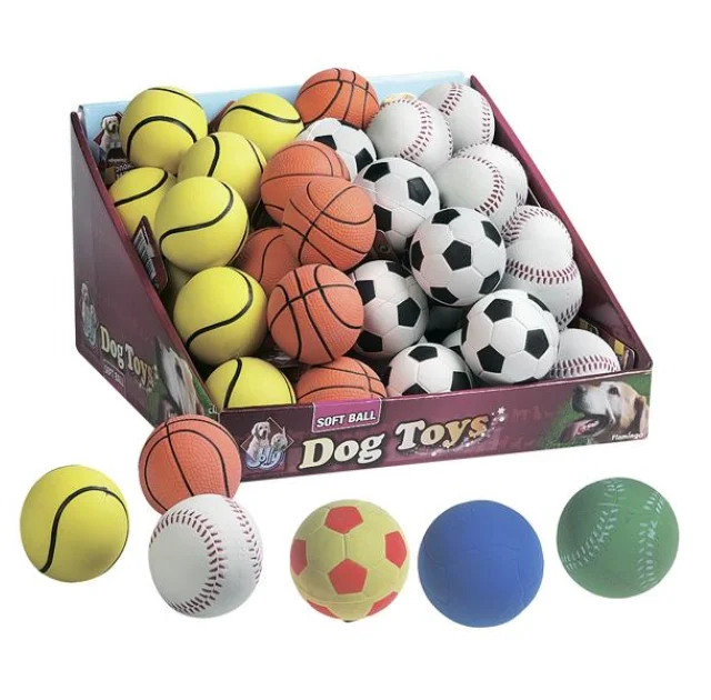 Іграшка Flamingo Spongeball Sport для собак, спортивний м'яч спонжбол, гума, 6 см