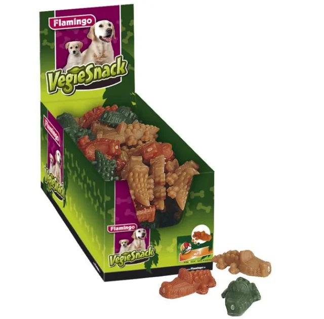 Лакомство Flamingo Vegie Crocodile для собак, крокодил жевательный, 9 см, 5 шт/уп, цена за 1 шт