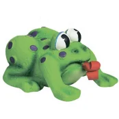 Іграшка Flamingo Frog Pop-Up Tongue для собак і цуценят, жаба з мовою, латекс, 11х10х6.5 см
