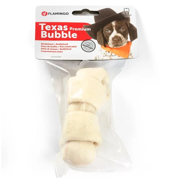 Лакомство Flamingo Texas Bubble Bone Premium жевательное, кость, узлы, премиум, для собак, 10-12 см