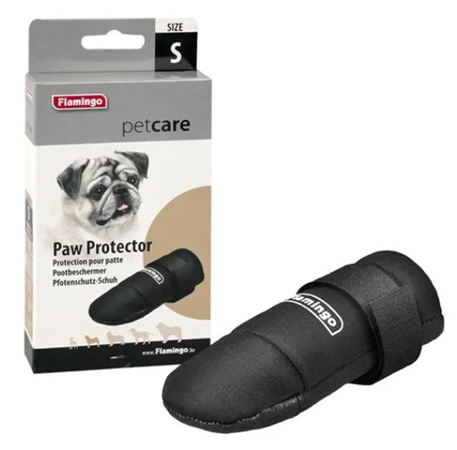 Захисне взуття Flamingo Paw Protector для порід мопс, такса, пудель, розмір S, чорна, 1 шт