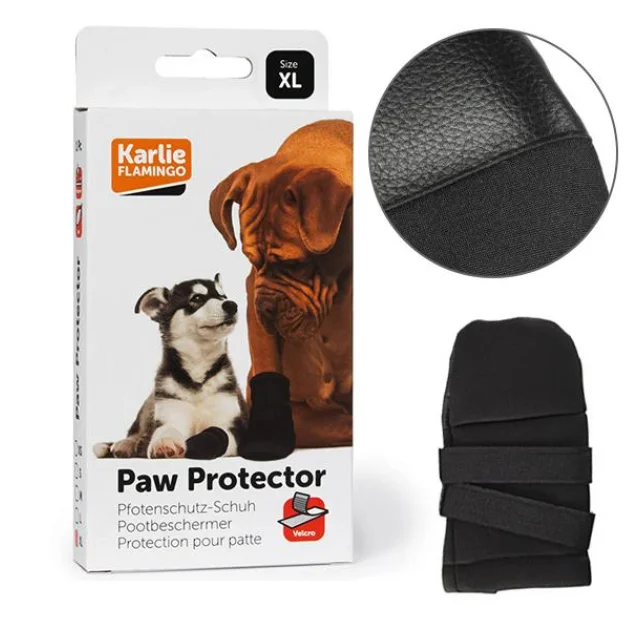 Захисне взуття Flamingo Paw Protector для порід ротвейлер, бульмастиф, розмір XL, чорна, 1 шт