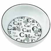 Миска Flamingo Ceramic Cat для котов, керамика, белая, 13 см