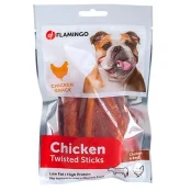 Лакомство Flamingo Twisted Stick для собак, скрученные куриные палочки, 55 г
