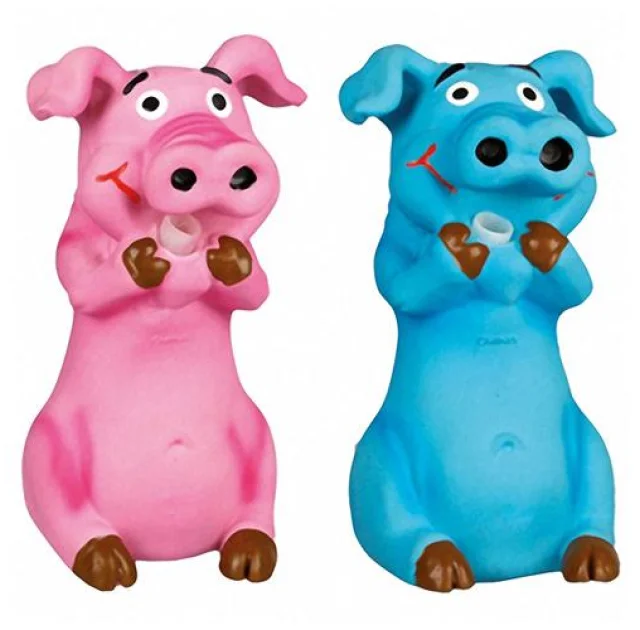 Игрушка Flamingo Pig Eddy для собак, поросенок, латекс, 9.5х11х19 см