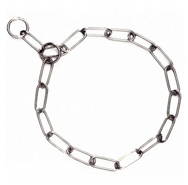 Ошейник Flamingo Long Link Chain цепочка для собак, длинное звено, металл, 58 см, 4 мм