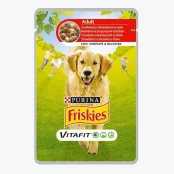 Влажный корм Purina Friskies для собак, кусочки в подливке с говядиной и картошкой, 100 г