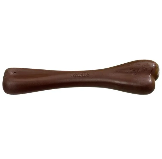 Игрушка Flamingo Choco Bone для собак шоколадная кость, резина, 15 см