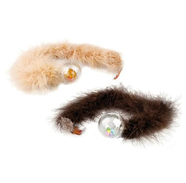 Игрушка Flamingo Shaky Boa пушистая, для котов, боа, 4.5х40 см