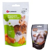 Лакомство Flamingo Drops Carrot для грызунов, дропсы с морковкой, 75 г