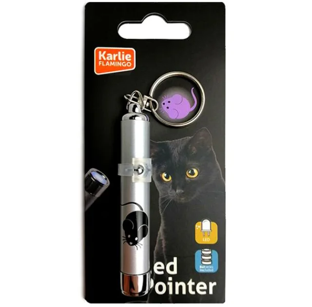 Игрушка Flamingo Led Pointer Mouse Light для кошек, лазерная указка мышь, 8 см