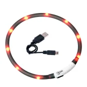 Ошейник Flamingo Visio Light Led светящийся, для собак, синий, 70 см