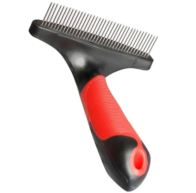 Расческа-грабли Flamingo Rake Rotating Teeth для собак с длинной, жесткой и курчавой шерстью, 27 зубцов