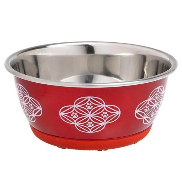 Миска Flamingo Bowl Selecta Red для собак і котів, 13 см, 350 мл