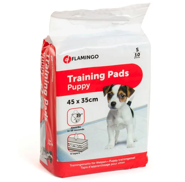 Пеленка Flamingo Training Pads Puppy для щенков, одноразовая, S, 35х45 см, 10 ед