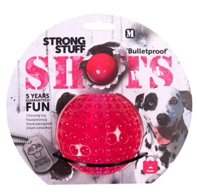Іграшка Flamingo Shots Ball суперміцна, для собак, гума, плаваюча, 9 см