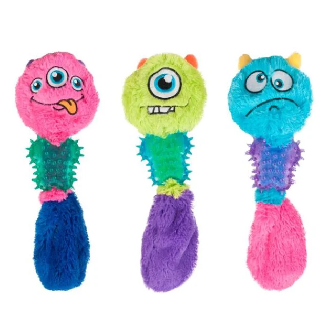 Игрушка Flamingo Monster для собак, с пищалкой, плюш, 38 см