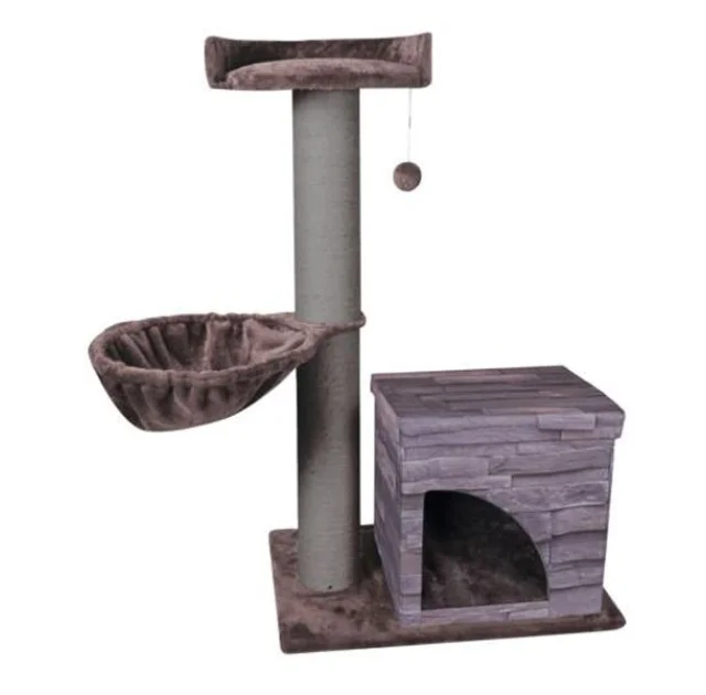 Кігтеточка Flamingo Villa Scratch Pole будиночок, для котів, 60×45×100 см