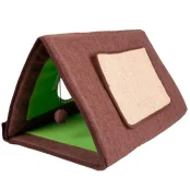 Спальне місце Flamingo Cat Tent 3 in 1 намет-будиночок кігтеточка для котів 3 в 1, 50 см