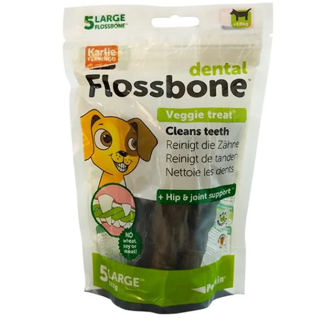 Лакомство Flamingo Dental Flossbone для чистки зубов собак, малый, 25 ед